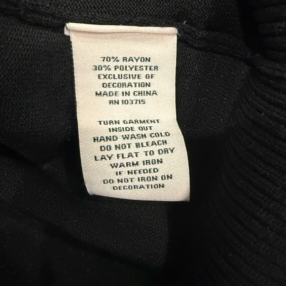 Nanette Lepore black sweater with 3-D flowers - Picture 5 of 5